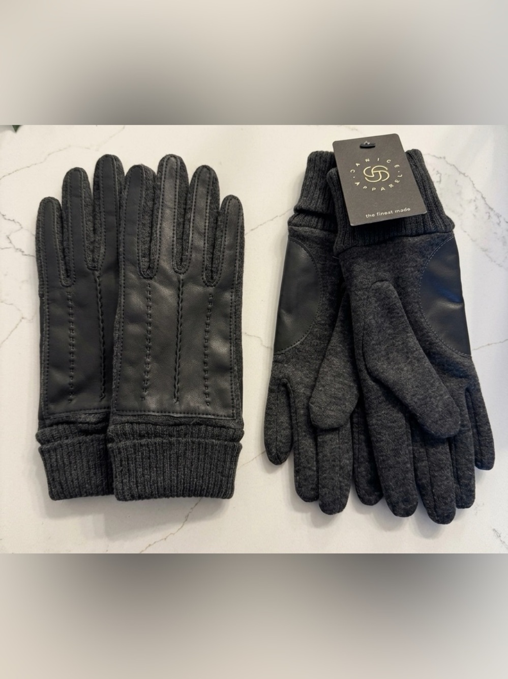 Janice Apparel Unisex Mixed Media Tech Gloves - NWT